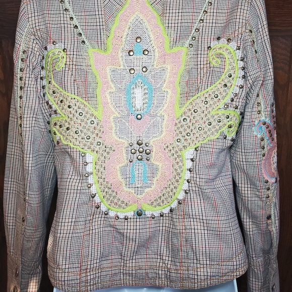 Biya 2.10.10.5 Johnny Was Stud Embroidered Jacket - Picture 7 of 12